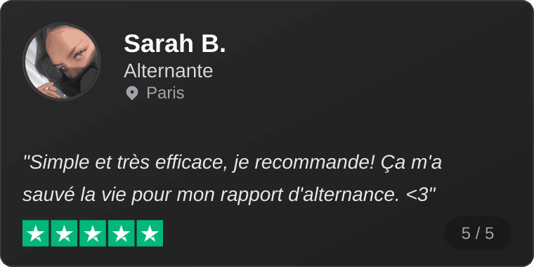 Avis de Sarah B.