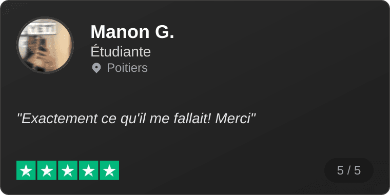 Avis de Manon G.